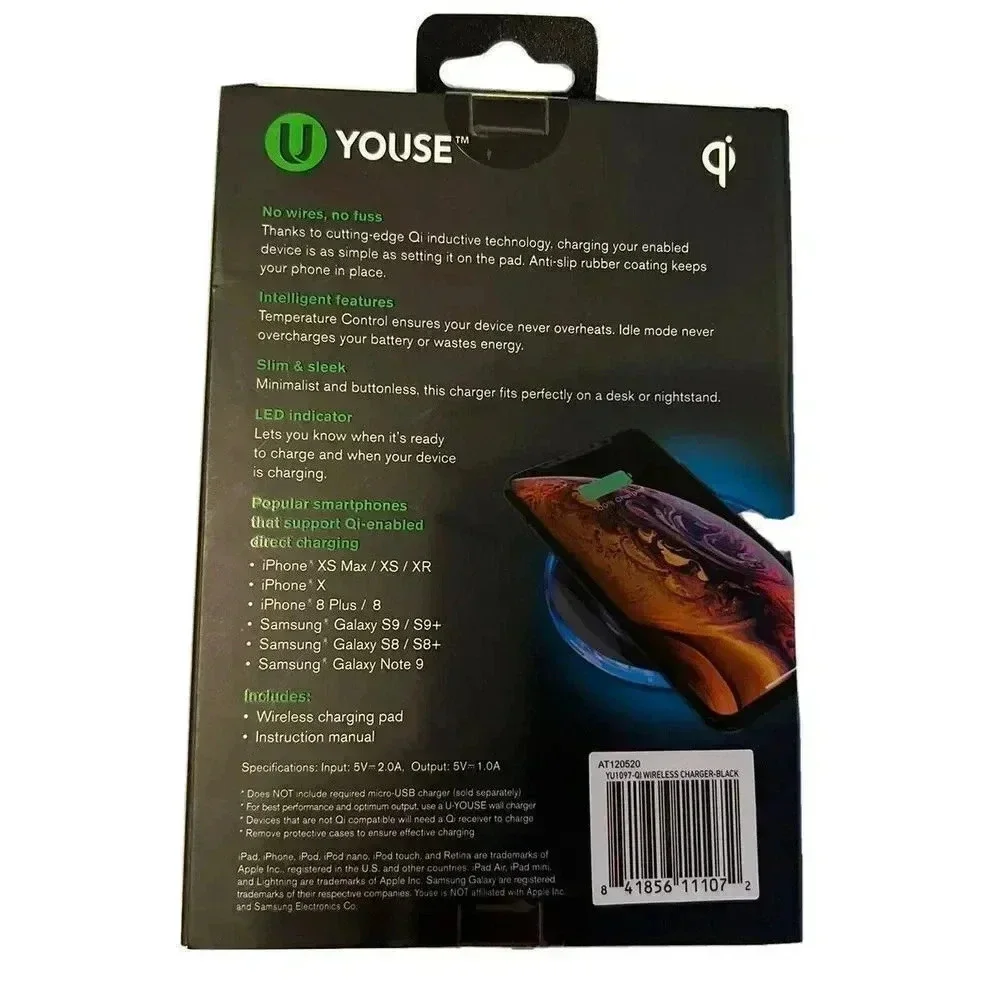 U Youse Wireless Charging Pad (iPhone XS‎ Max, XS, XR And X)